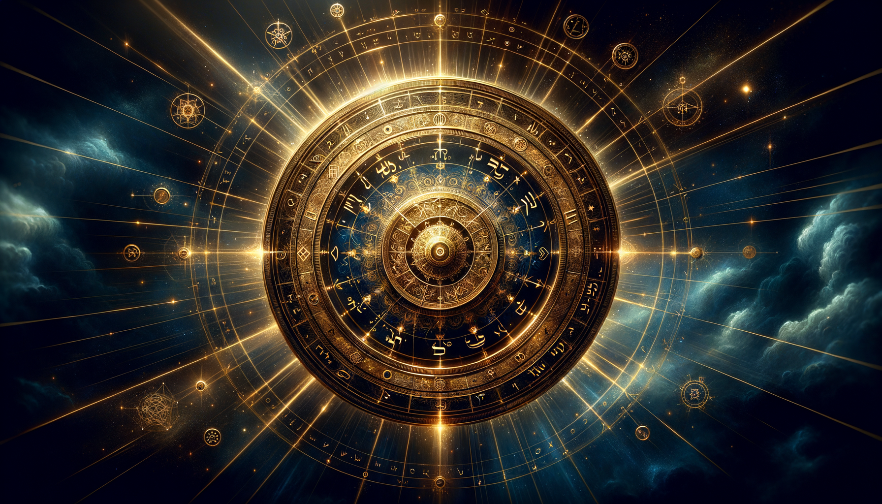 The 72 angels arranged around the zodiac wheel, each governing five degrees of the ecliptic