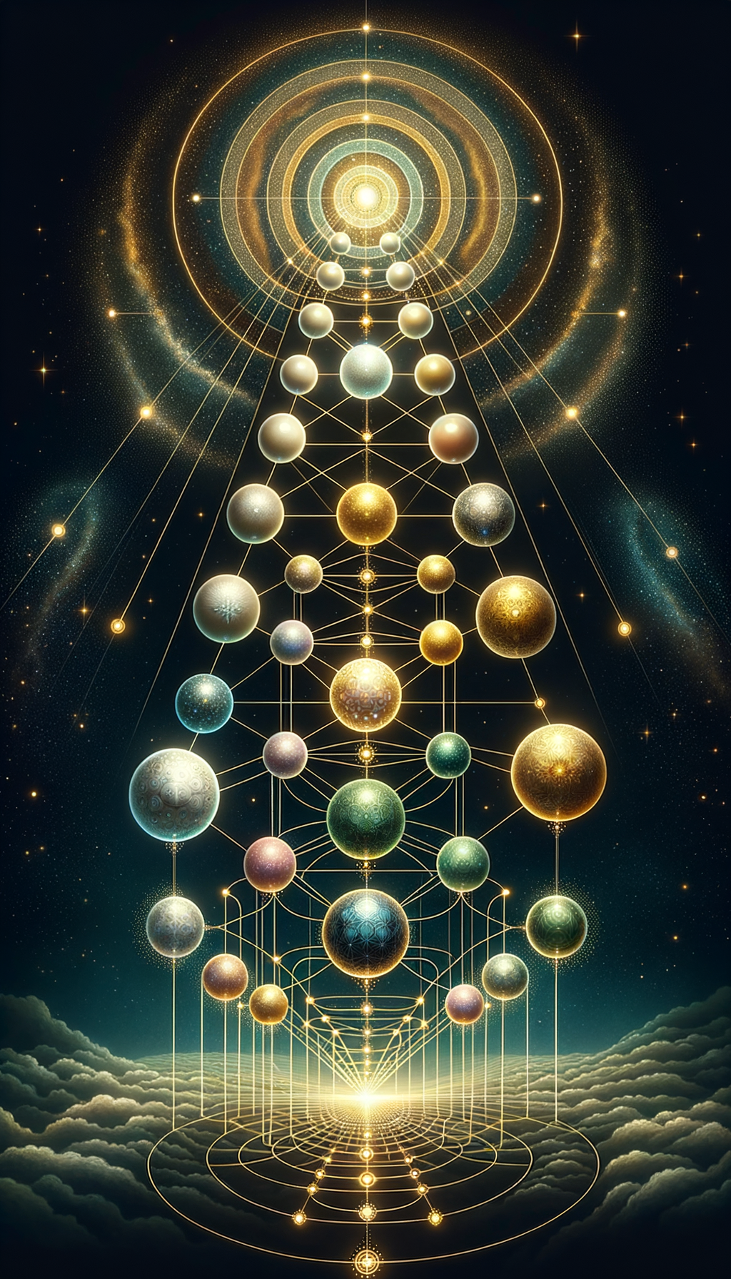 The Kabbalistic Tree of Life showing ten Sephiroth with planetary correspondences